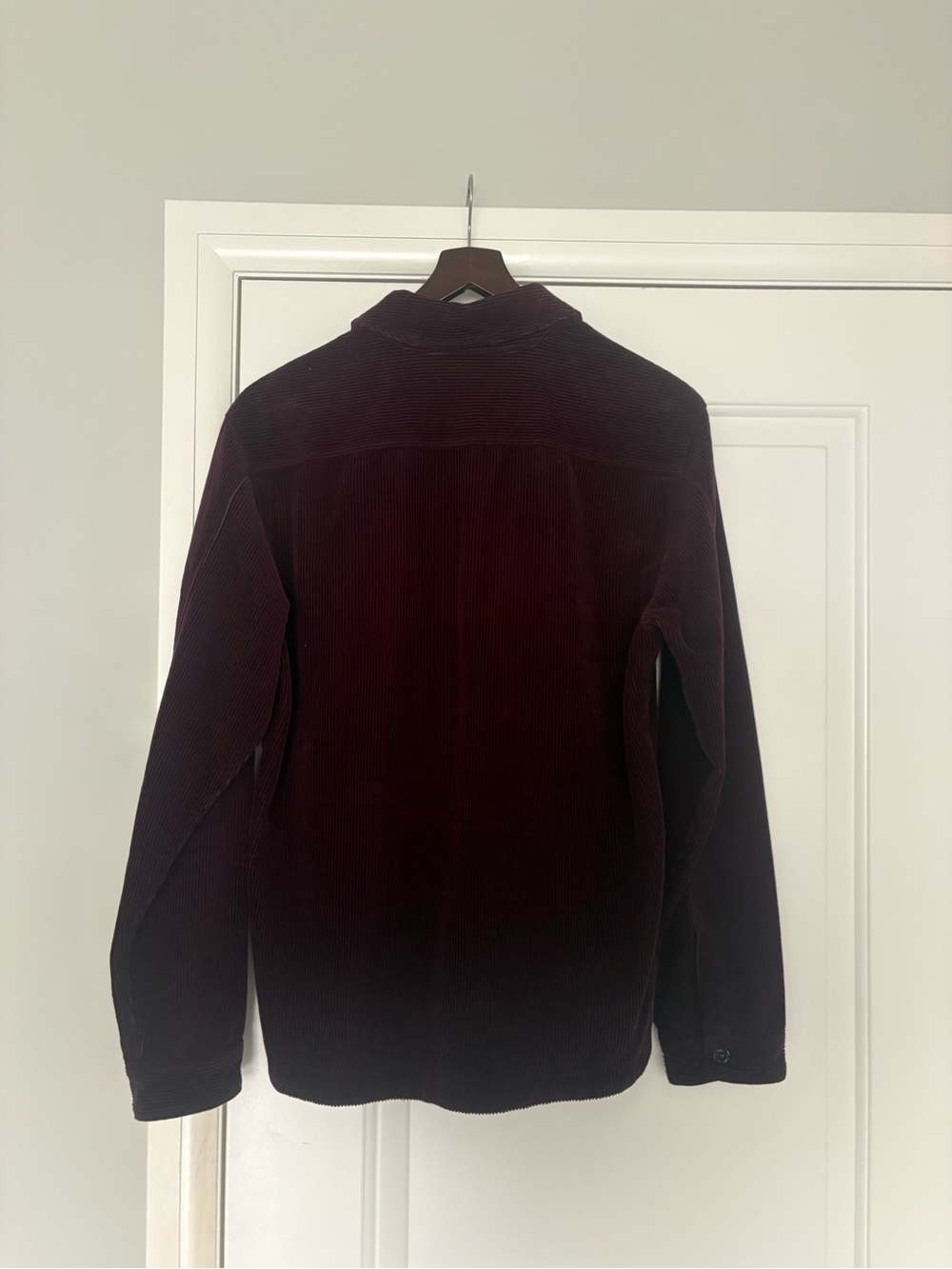 Stone Island Men's Burgundy Corduroy Shirt Jacket